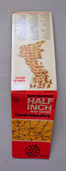 Cambridgeshire Bartholomew Half Inch Map Sheet 20 Cloth 1966