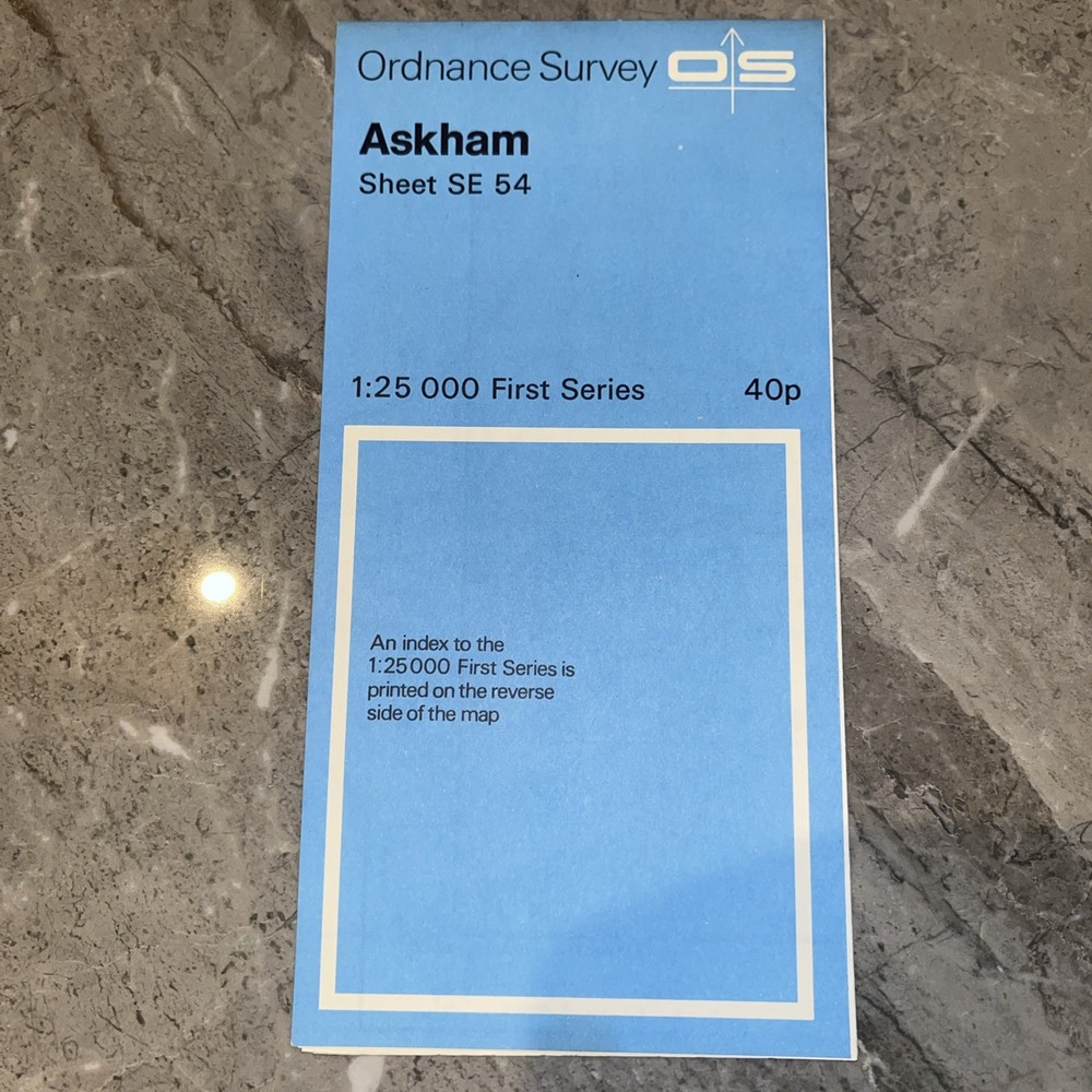 Vintage Ordnance Survey First Series Askham 1954 Sheet SE 54