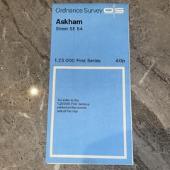 Vintage Ordnance Survey First Series Askham 1954 Sheet SE 54