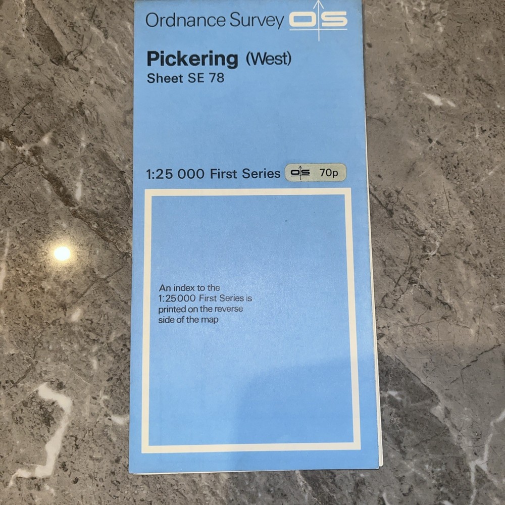 Vintage Ordnance Survey First Series Pickering (West) 1961 Sheet SE 78