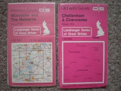150 163 WORCESTER CHELTENHAM MALVERNS, LOT, LANDRANGER OS ORDNANCE SURVEY MAPS