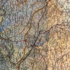 Herts & Bucks – Bartholomew Half Inch Cloth Map No 15 1969