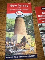 1960s Esso New Jersey Sight Seeing Map Standard Oil Eastern USA Lot Of 2