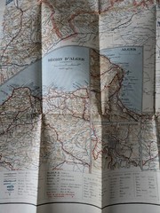Cartes Tirade, Vintage French Map of Algeria. c1950s. Large Paper Map. Africa
