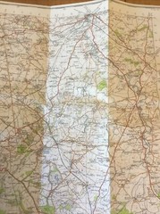 1946 Ordnance Survey One Inch Popular Edition Cloth Map 144 Cheltenham & Evesham