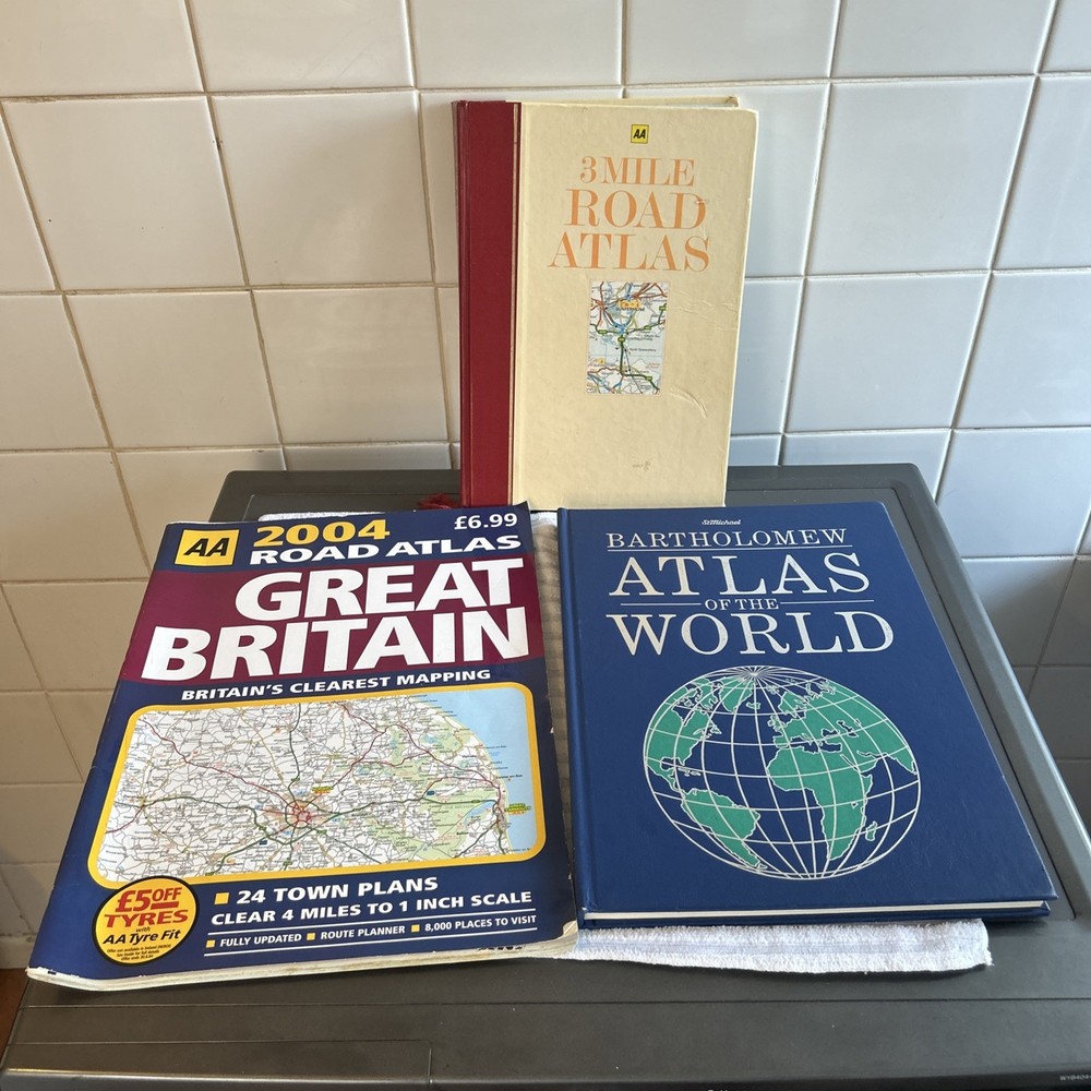 Bartholomew Atlas Of The World – AA 3 Mile Road Atlas – 2004 AA Road Atlas