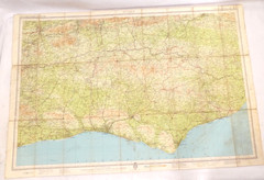 Bartholomew Revised Half Inch Sheet Map on Linen No.32 Sussex 1939