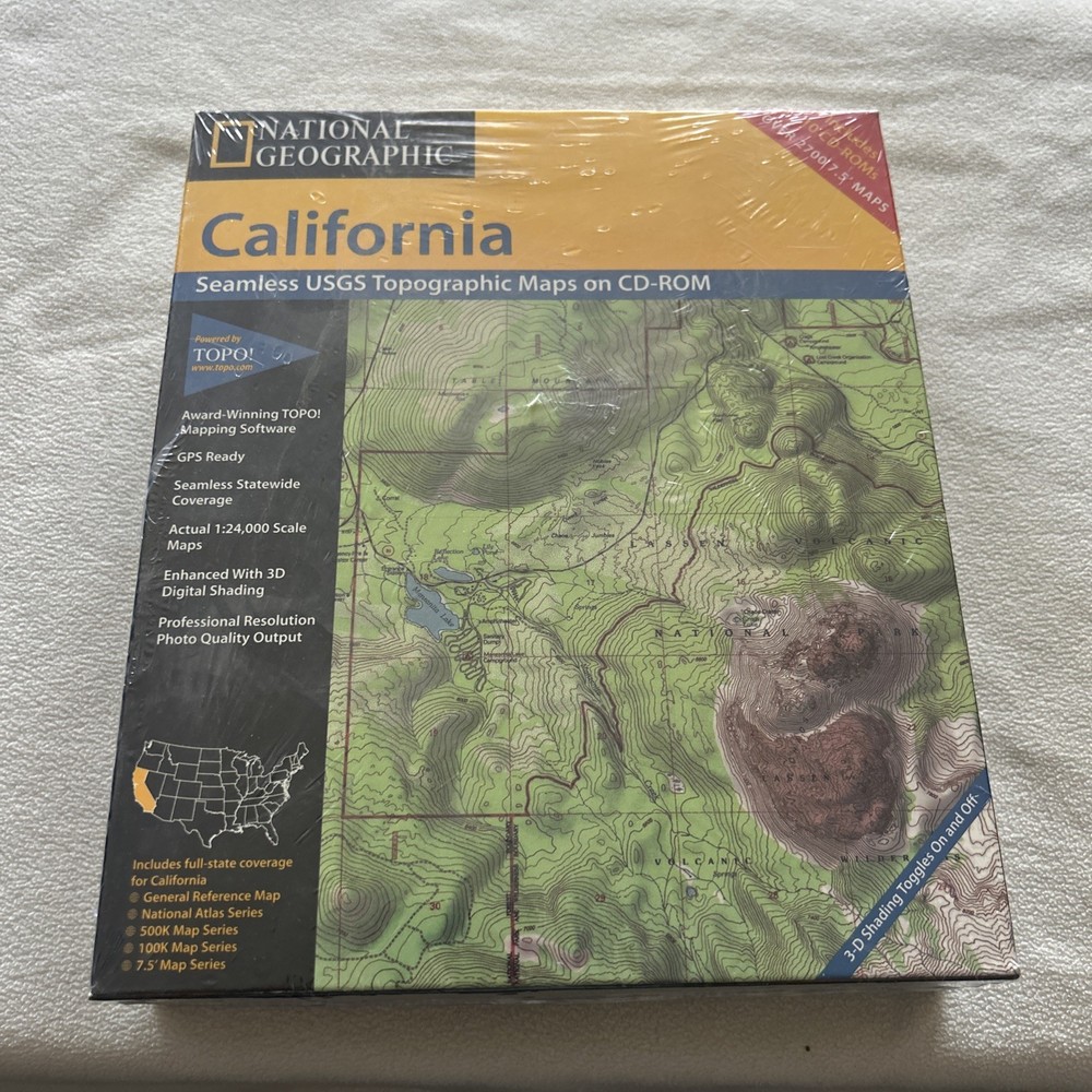 National Geographic Topographical California – 10 CD-ROMS (2003)