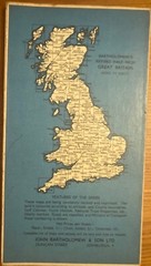 Vintage – Bartholomew’s Revised Half-inch Contoured Map 8 – Salisbury Plain 1959