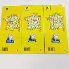 Bundle X 14 Road Maps and Tourist Guides France – mostly Michelin Yellow Series