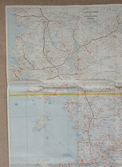 AA Service Map: Throughroutes to and from Bristol (1976).
