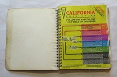 California Thomas Bros Road Atlas Drivers Guide Vintage 80’s CA Fold Out Map