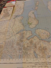 Vintage Ordnance Survey Map Sheet 25 Portree Skye Seventh Series 1963
