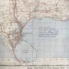 vintage 1960 ordnance survey map Of Dorchester Rolled Sheet 178