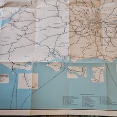 1977 British Rail England & Wales South Railway System Map – Geographia Ltd