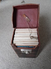 ORDNANCE SURVEY 1/4 INCH DISSECTED CLOTH MAPS COMPLETE SET OF 12 IN LEATHER CASE