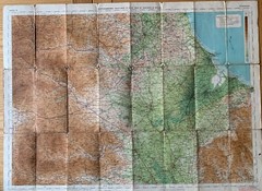 Bartholomew’s Tourists & Cyclists cloth Map. Sheet 4 Teesdale.