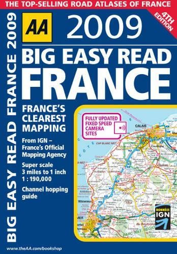 AA Big Easy Read France (AA Atlases and Maps) by AA Publishing Spiral bound The