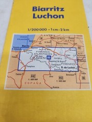 1980’s Michelin Biarritz, Luchon French Map. 1/200,000 – 1cm:2km.