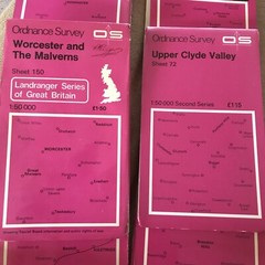 Job Lot 10 X Ordnance Survey Landranger Maps Circa1975-1988 Photos For Locations