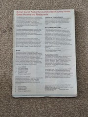 Avis Touring Guide To British Hotels, Guest Houses, Restaurants Etc. 1983