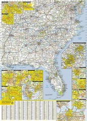 Southeastern USA Map (National Geographic Guide Map)
