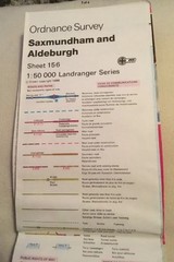 1988 Landranger Ordnance Survey Map 156 Saxmundham, Aldeburgh And Surrounding