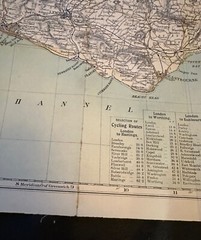 2 Vintage Bacon’s Motoring And Cycling Cloth Road Maps – Suffolk & Sussex