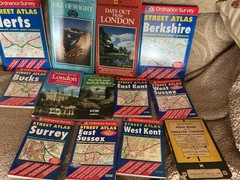 Ordnance Survey Berkshire,herts, London, Kent, Norfolk + others 13 total