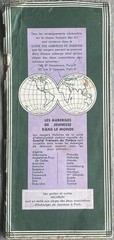 YOUTH HOSTELS NETWORK in FRANCE~Vintage Michelin Road Map 1955~110 x 99cm YHA