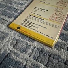 Dunlop, width of road map Wales and West Midlands, 5 miles to 1 inch, vintage