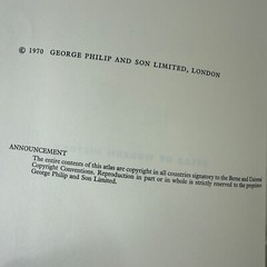 Phillips Atlas Of Modern History 1970 Vintage Softcover Book