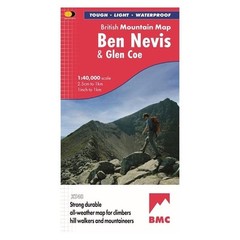 Ben Nevis Mountain Map Glen Coe Harvey BMC Approved Waterproof Tough Portable