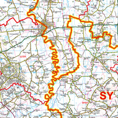 (G26) Map of Chester CH Postcode Sectors, Poster of Chester Postcodes