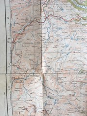 ORDNANCE SURVEY CONTOUR ROAD MAP OF BARMOUTH & ABERYSTWYTH SHEET 68 c1933 VG Cdt