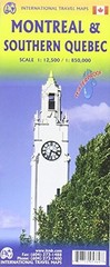 MONTREAL & SOUTHERN QUEBEC TRAVEL MAP 1:12,500 / 1:850,000 By Itmb Publishing