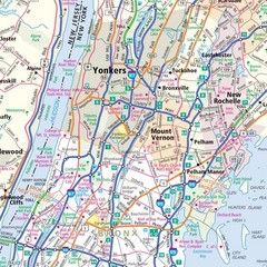 Rand McNally Easy to Fold: New York State Laminated Map 18″ x 17″, Multicolor
