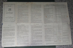 Vintage fold out plan of Antwerp, undated