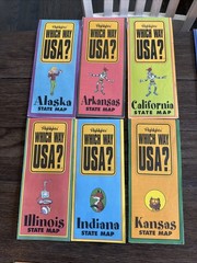 Highlights Which Way USA? Lot Of 34 State Maps Homeschool Classroom Retro 1998