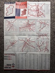 Vintage Tourist Board Map Of Ireland 29×19.5” Folding Color Bird Failte 1960’s