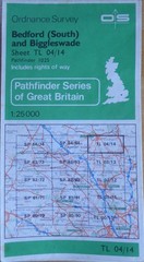 Bedford (South) & Biggleswade. Pathfinder 1025. TL 04/14. OS 2.5inch Vintage Map