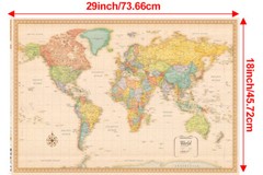 60*96cm 45*73cm Map Of The World Poster Educational School Wall Art Gift Decor