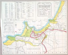 3 Street Maps of Newquay, Cornwall.