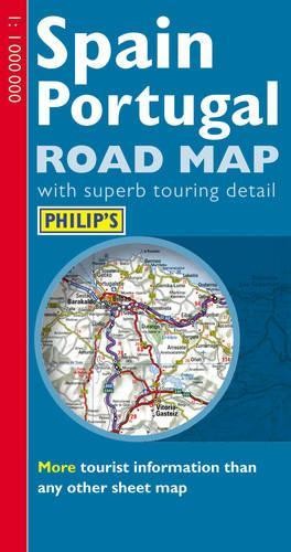 Philip’s Road Map of Spain and Portugal Sheet map, folded Book The Fast Free