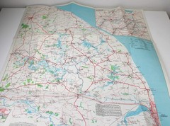 SHELL Service Waterway Map for Motor Boats Norfolk Broads 1963 Rivers Canals