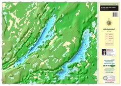 Black and Pike Lakes | Waterproof Chart | 20 x 28