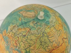Vintage Globe World Map Soviet Russian USSR 1990s