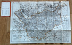 Bacon’s county map of Cheshire, early 1900s vintage