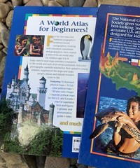 National Geographic World & US Atlas Books. Used