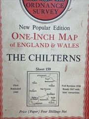Ordnance Survey Sheet 159 The Chilterns One Inch New Popular Series Map 1940s